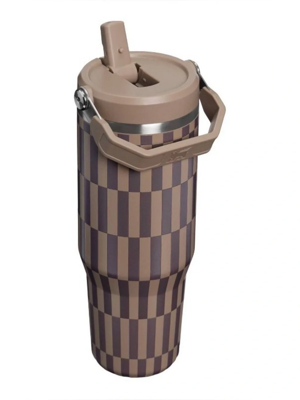 Stanley Brown Smokey Taupe Tile 30 oz Flip Straw Tumbler 30oz top handle - Picture 2 of 5